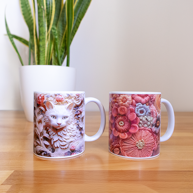 Keramiktasse als persönliches Geschenk mit individuellem Druck