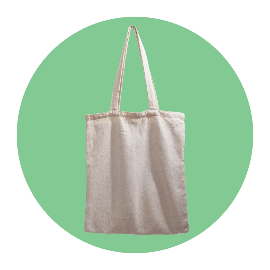 Baumwolltasche mit schlichtem Druckmotiv für den Alltag