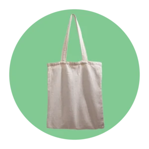 Baumwolltasche mit schlichtem Druckmotiv für den Alltag