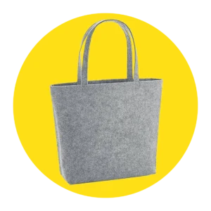 Filztasche mit reduziertem, modernem Druckdesign