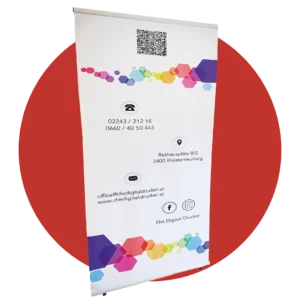 Roll-Ups drucken – Beispiel eines Messebanners