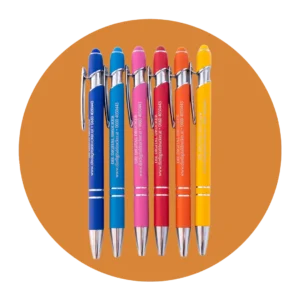 Verschiedene Streuartikel mit individuellem Druck