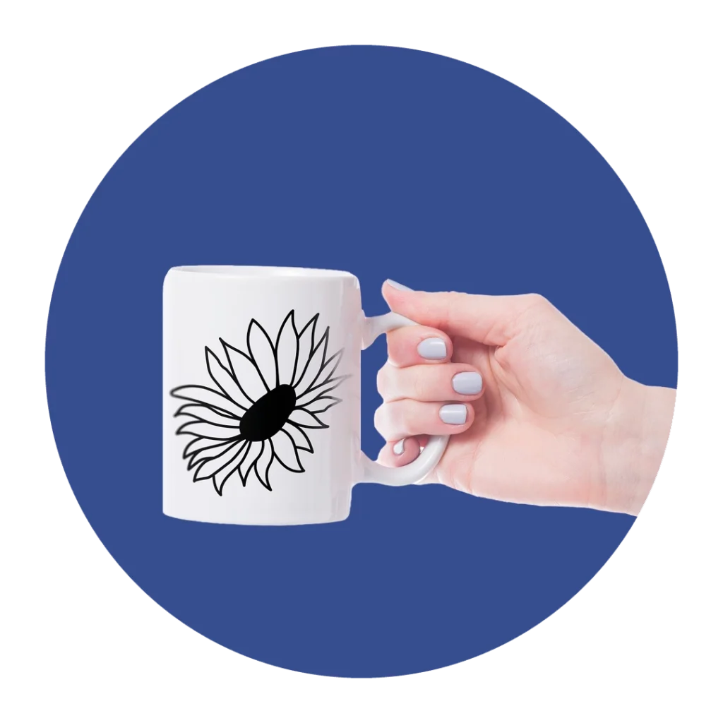 Keramiktasse als persönliches Geschenk mit individuellem Druck