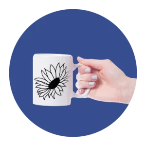 Keramiktasse als persönliches Geschenk mit individuellem Druck